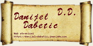 Danijel Dabetić vizit kartica
